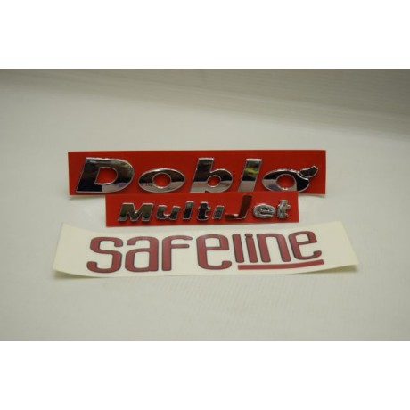 Bagaj Kapağı Doblo Safeline ve Multijet Yazısı Takımı Kırmızı